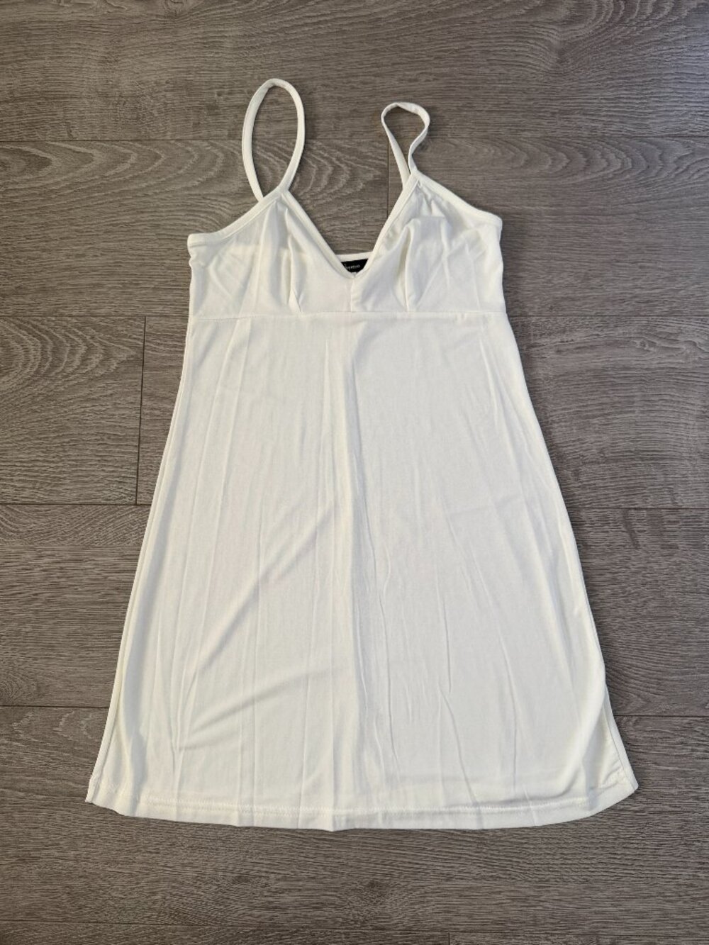 Nanette Lepore White Stretch V Neck Slip Mini Dress XS